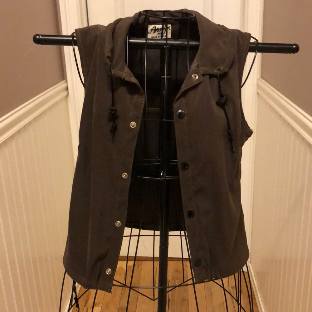 Vintage Attempt Inc. Army Green avant-garde vest